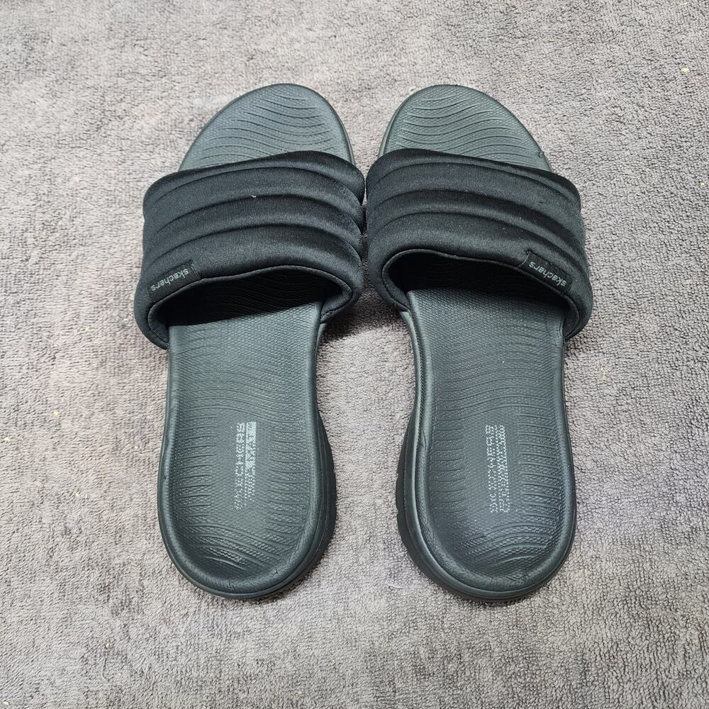 Sketchers Goga mat Ultra Go Black slides women shoes size 7 b47